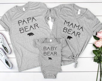 Mama Bear Shirt - Papa Bear - Baby Bear - Little Bear - &quot;Custom&quot; Bear - Family Set - Family Shirt Set - Mama Bear Set