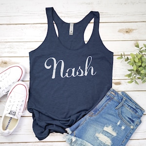 Nash Tank Top | Nashville Tank Top - Nashville Tennessee - Nash Shirt - Nashville Shirt - Triblend Racerback Tank