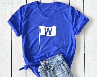 Camiseta de Chicago - Bandera de la victoria de Chicago - Camiseta de Chicago - Camiseta de béisbol - Unisex