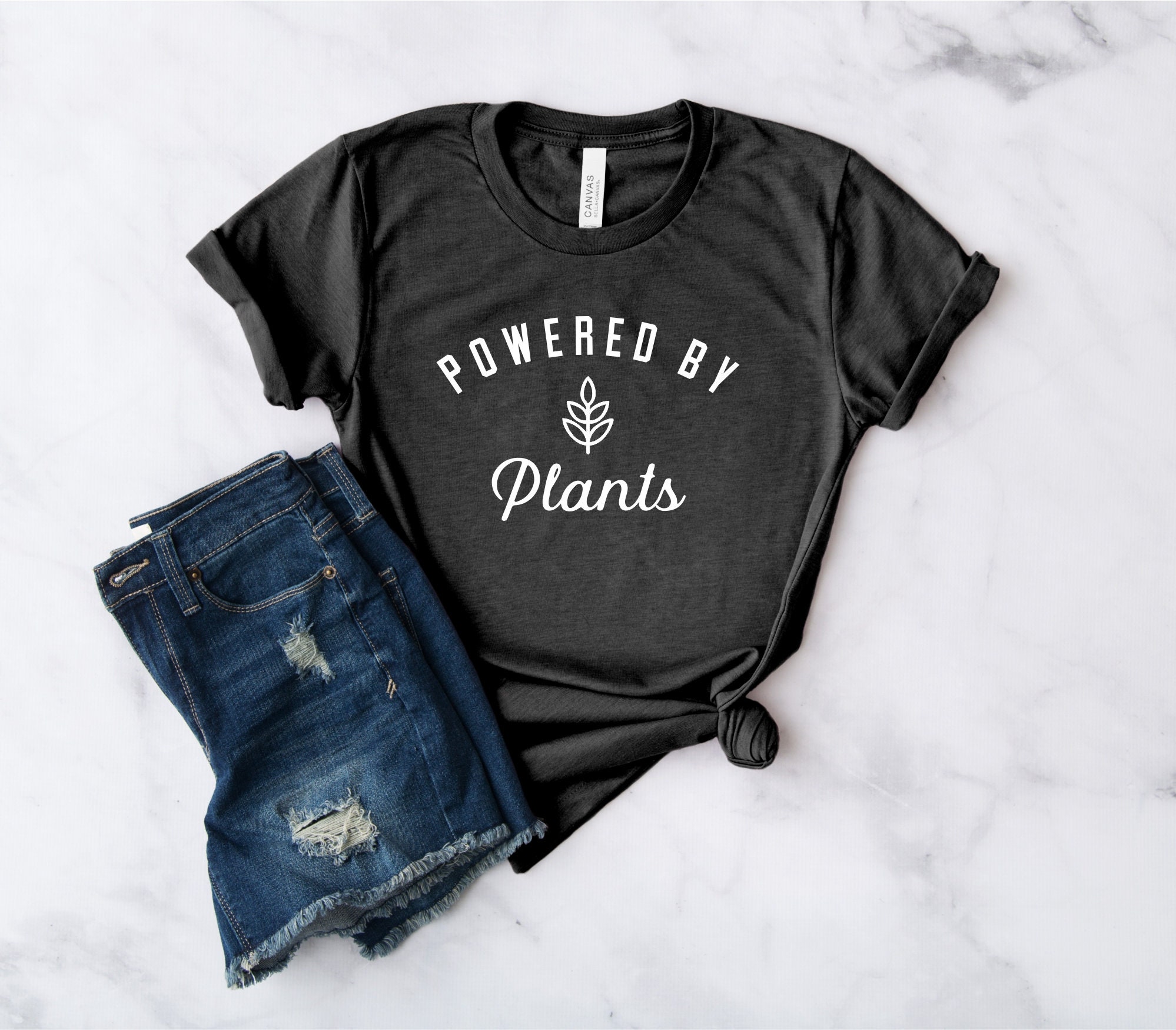 Vegan Shirt Powered by Plants Shirt Run on Veggies Shirt | Etsy