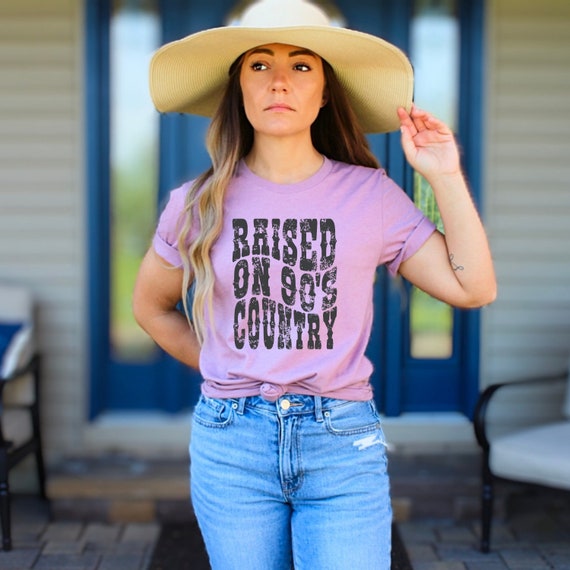 Country Music Shirt - Raised on 90s Country - Western Shirt - Country Shirt - Concert Shirt