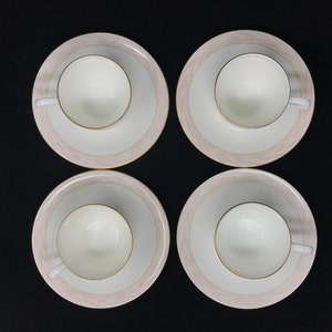 Set of 4 Mikasa Silk Moire Flat Cups and Saucers image 5