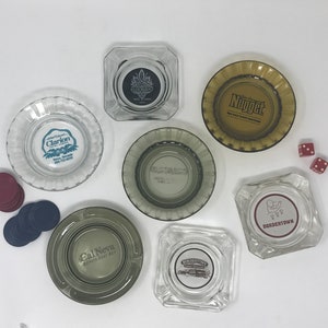 Vintage Collectible Glass Ashtrays from Casinos, Resorts and Hotels