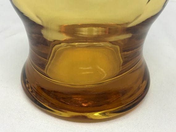 Set of 6 Honey Amber Swirl 5" Water Glasses - image 8