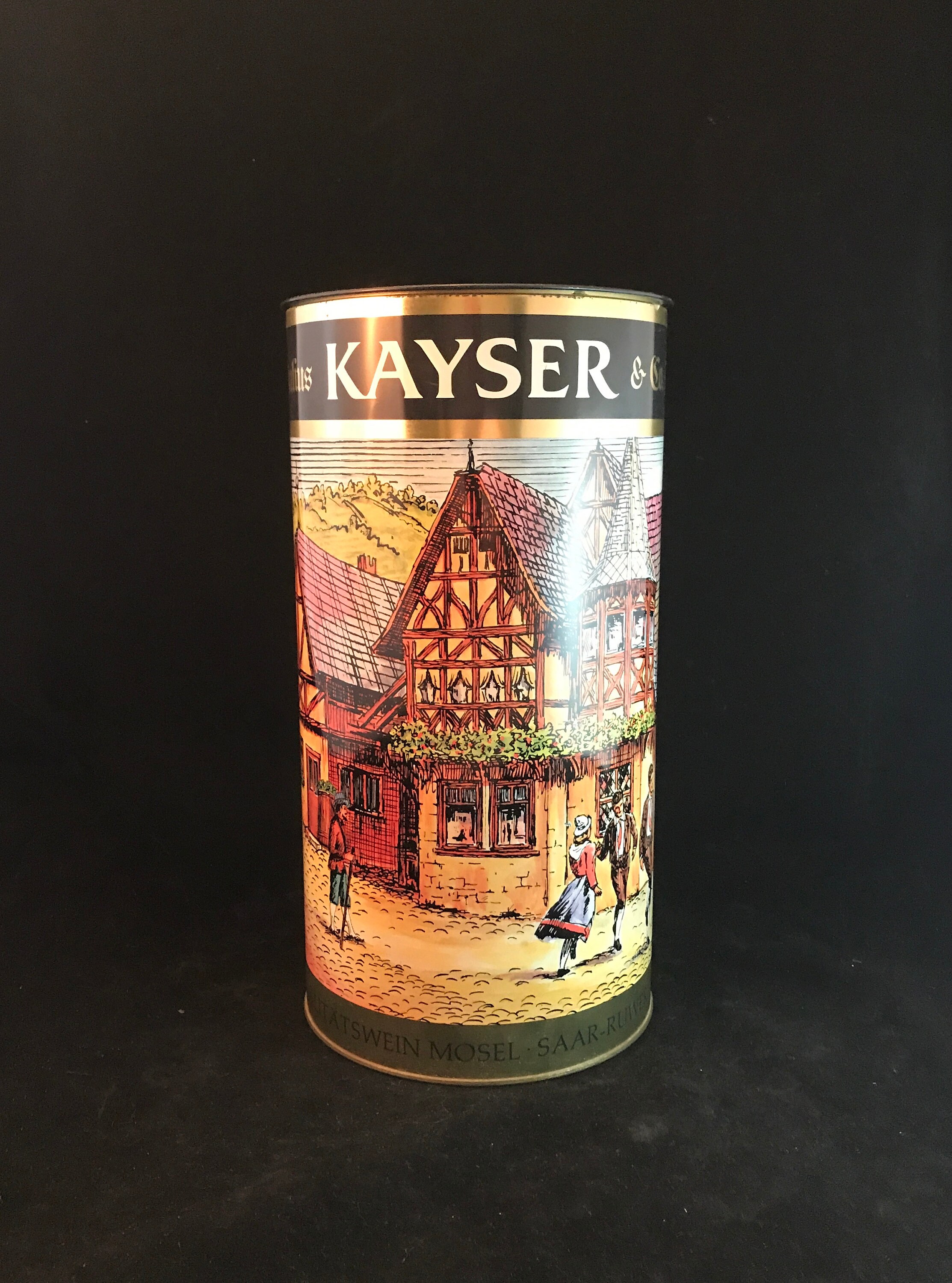 Vintage Julius Kayser & Co. Promotional Wine Canister Tin Etsy