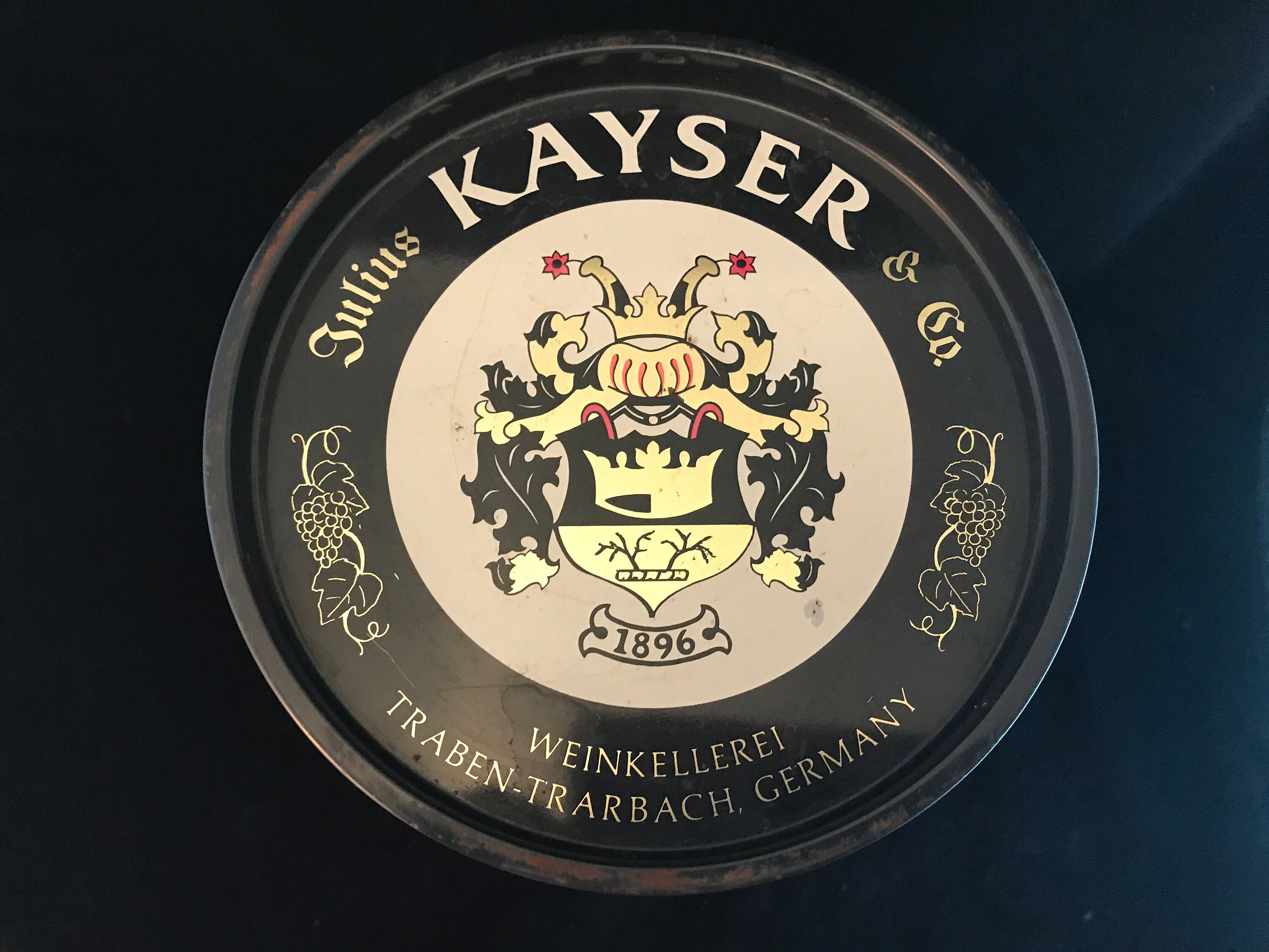 Vintage Julius Kayser & Co. Promotional Wine Canister Tin Etsy