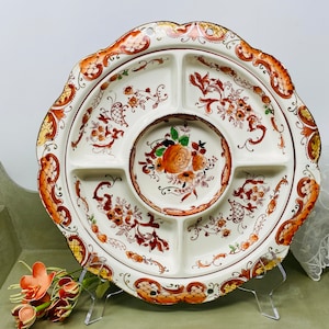 TT Takito Japan Handpainted Divided Appetizer Dish
