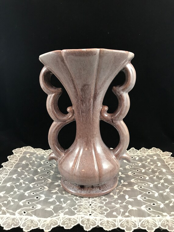 Vintage Gonder Usa Double Handled Vase H 81 Etsy