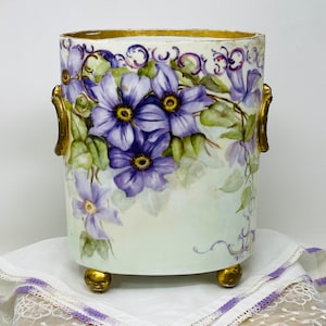 Gorgeous 19th Century (1891-1900) William Guerin Limoges France Cache Pot Vase