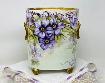 Gorgeous 19th Century (1891-1900) William Guerin Limoges France Cache Pot Vase