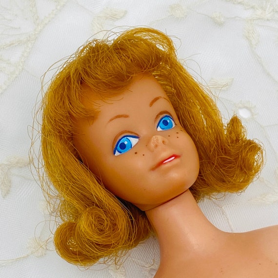 1964 Midge Barbie Doll 860 Strawberry Blonde Flip Curl Hair Teeth Straight Legs Freckles Blue Eyes Japan Etsy