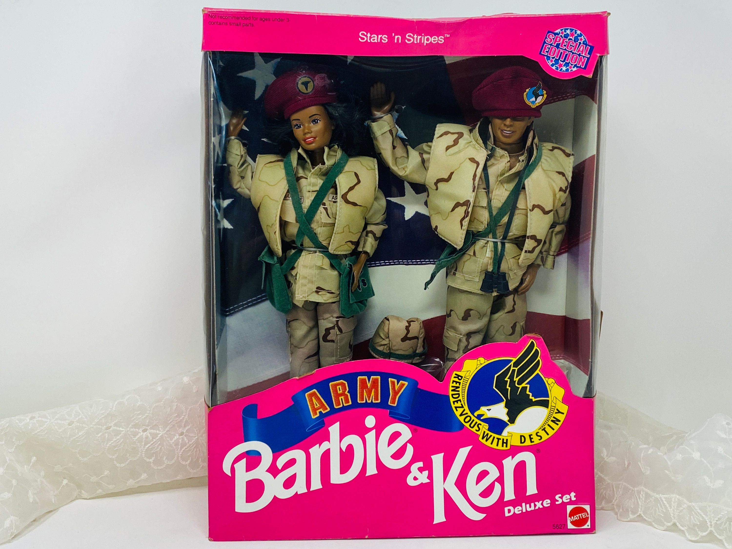 Army barbie store and ken