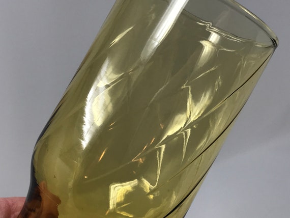 Set of 6 Honey Amber Swirl 5" Water Glasses - image 5