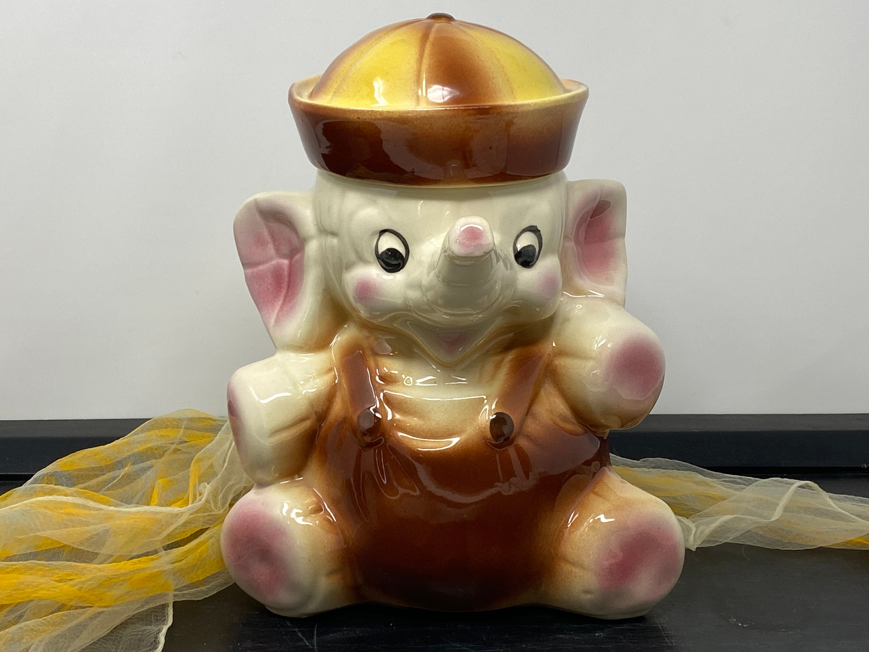 Darling American Bisque Elephant Cookie Jar Cute Baby Etsy 日本