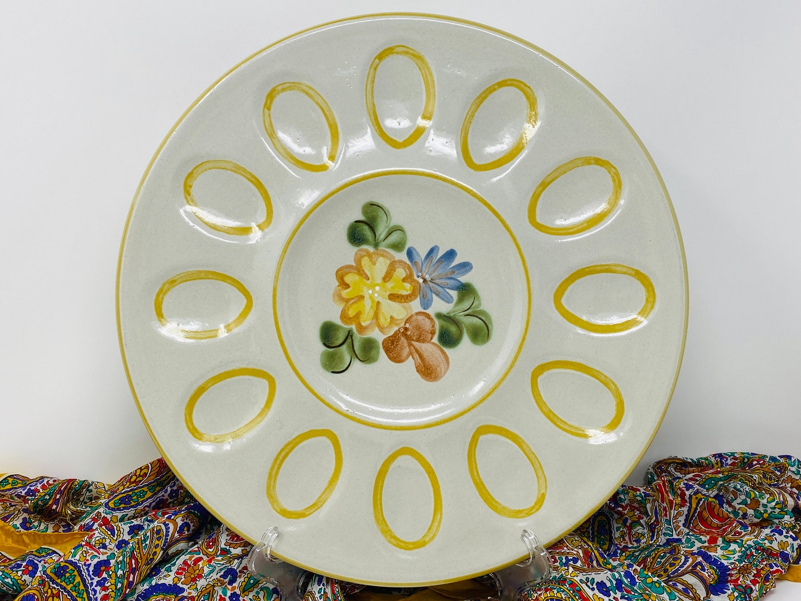 Rare Louisville Stoneware Country Flower Yellow 13 Etsy