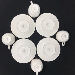 Set of 4 Mikasa Silk Moire Flat Cups and Saucers image 6