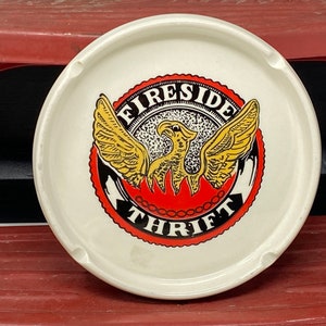 Large Fireside Thrift Savings and Loan Ashtray - Mid Century Modern Memorabilia