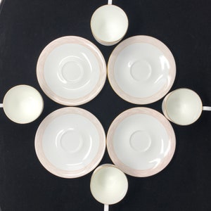 Set of 4 Mikasa Silk Moire Flat Cups and Saucers image 7