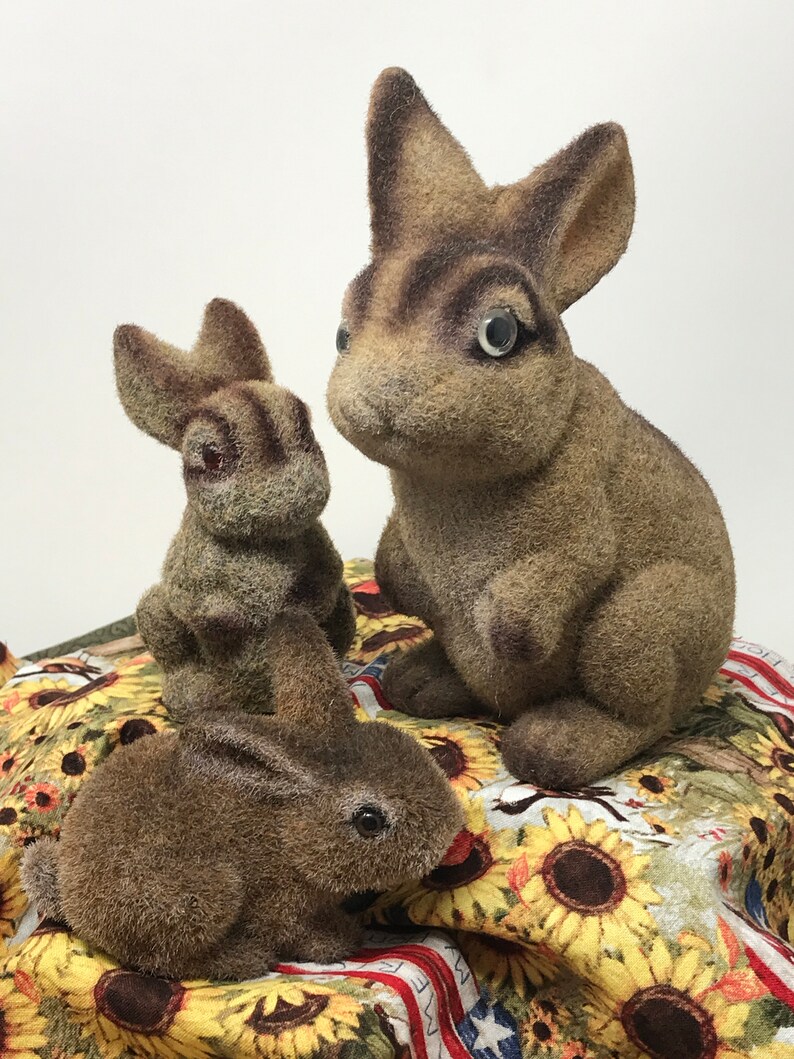 Selection of Vintage Fuzzy Flocked Animal Banks Made in Hong Etsy