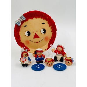 Vintage Raggedy Ann & Andy Miniature Tea Set 1994