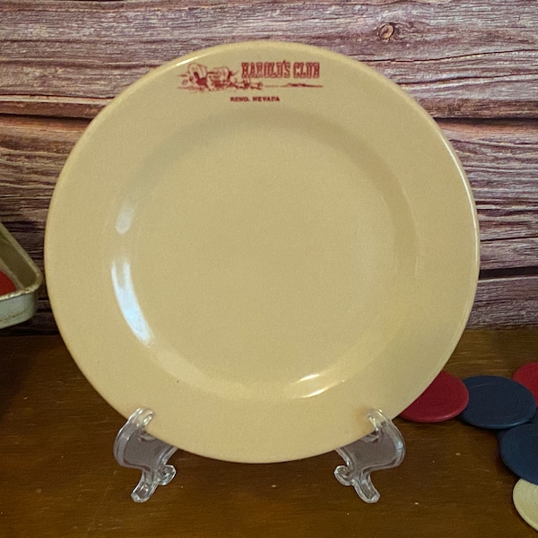 RARE Tepco Harold's Club 6" Bread & Butter Plates - Vintage Casino Restaurant Ware Dishes - Nostalgic Reno Biggest Little City in the World