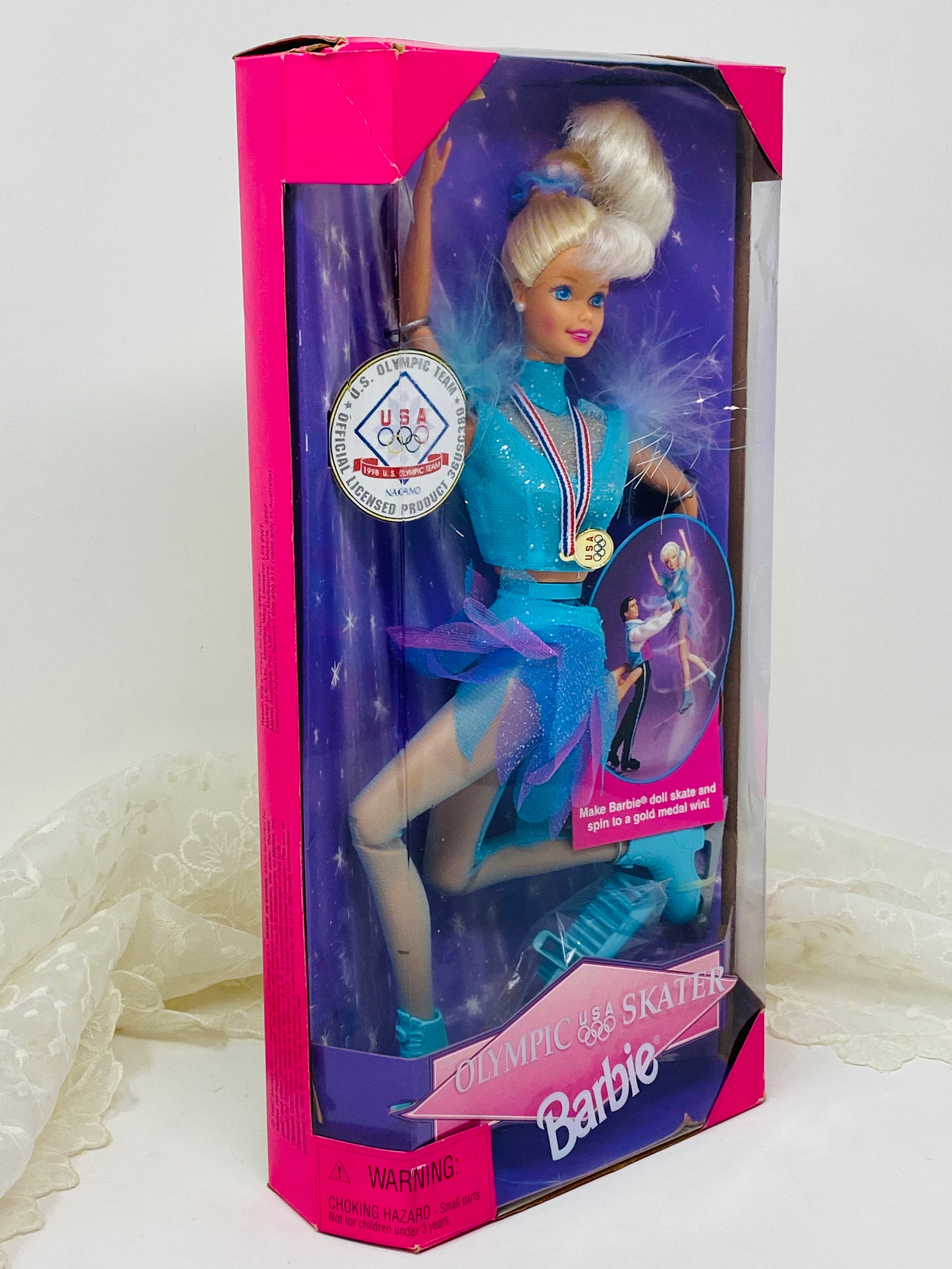 1997年バービーBarbieオリンピック黒人アイススケートヴィンテージ