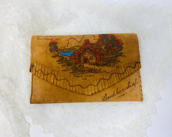Hand Crafted Leather Handkerchiefs Pouch from New Zealand