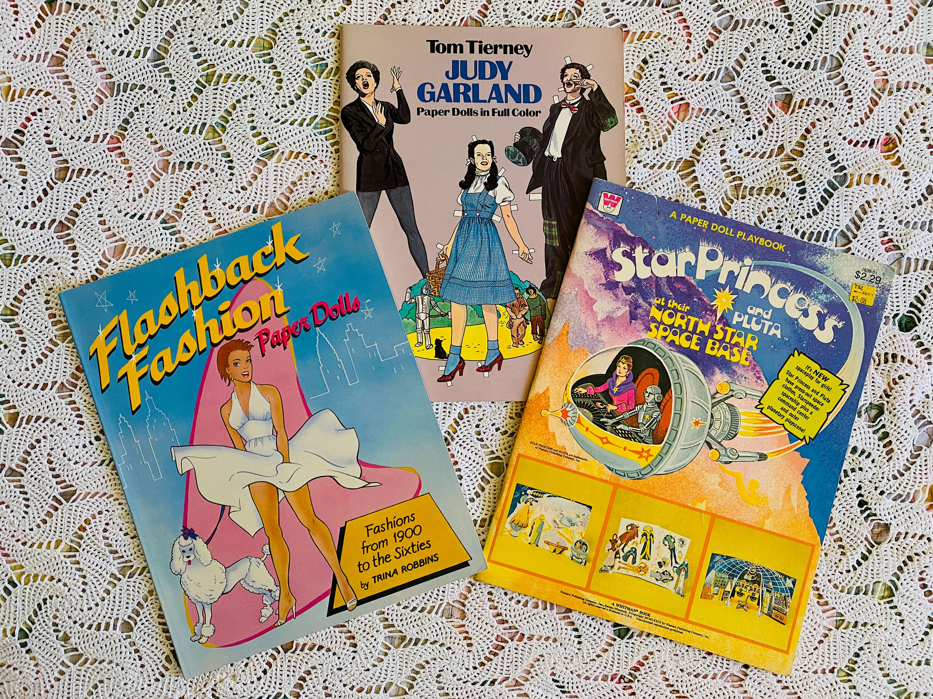 2 Vintage STAR PRINCESS Paper Doll Books 1979 UNCUT 