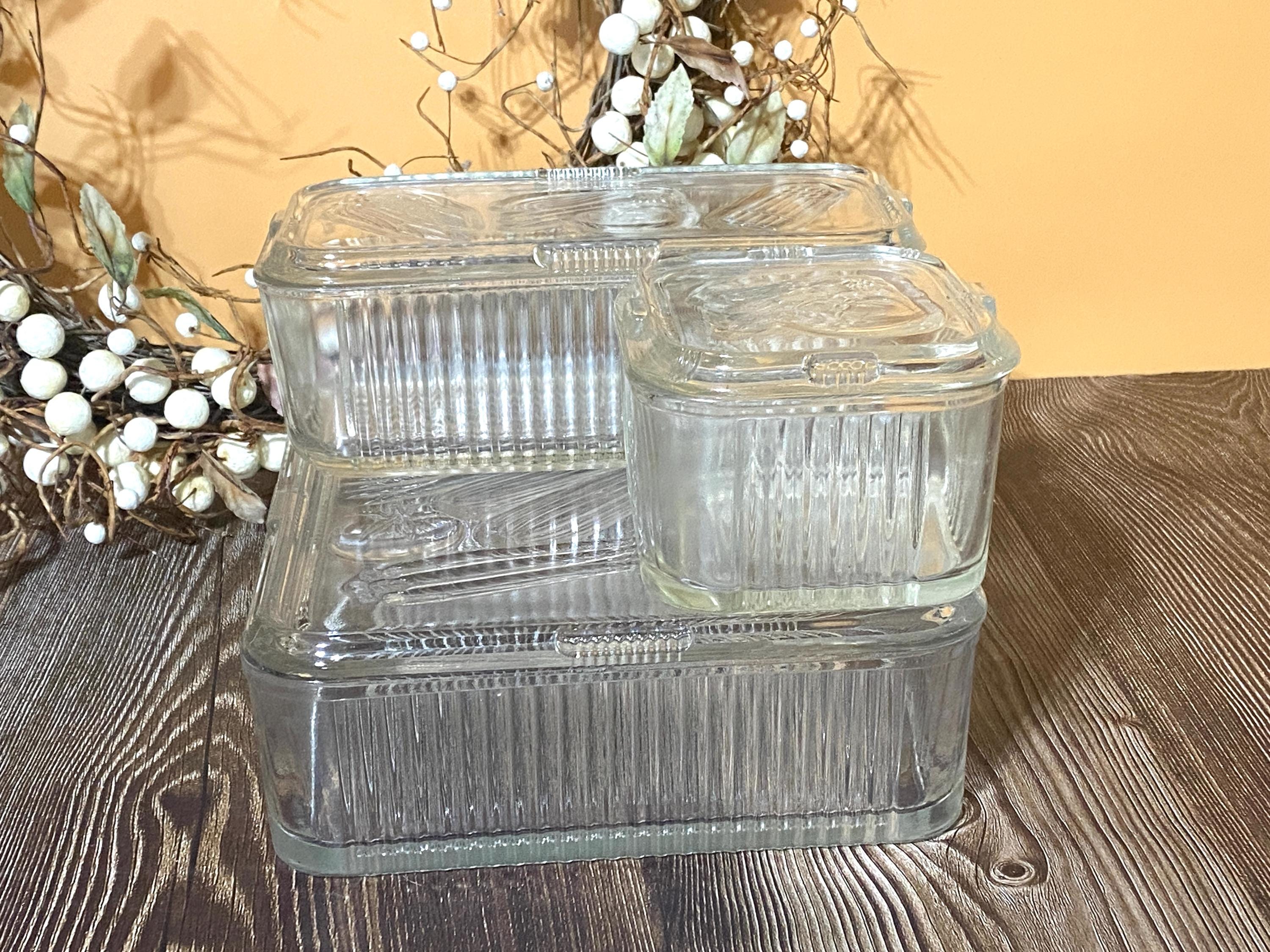 Vintage glass storage containers - Etsy 日本