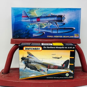 Vintage Hasegawa and Matchbox 1/72 Scale Model Kits - New in Box - Select from Type2 Fighter Seaplane or De Havilland Mosquito