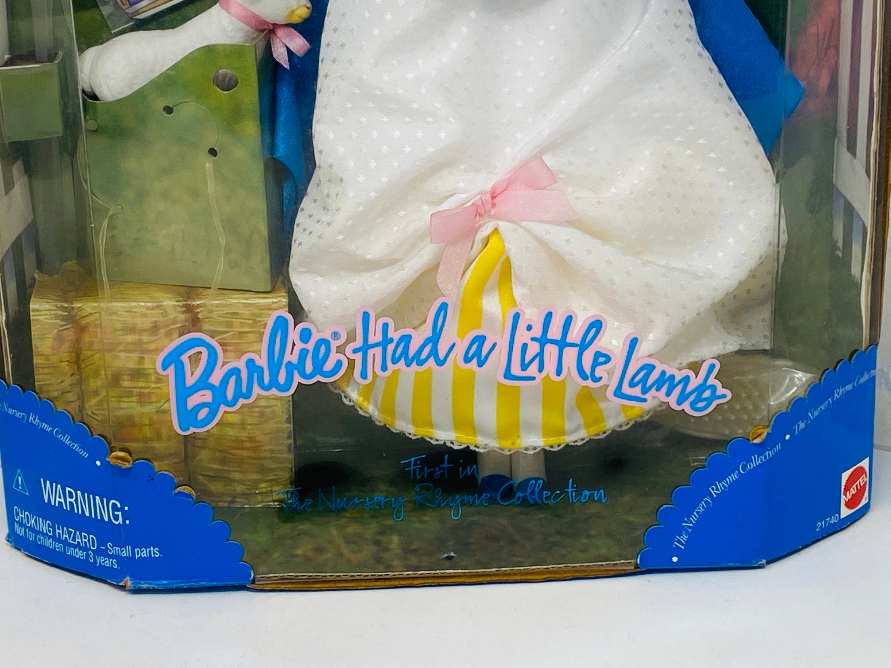 Barbie Had A Little Lamb - Nursery Rhyme Collection 1998 Mattel 21740 - NEUVE