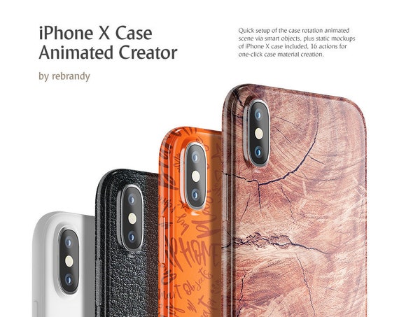 Iphone X Case Animated Creator Cover Mockup Plastic Phone Iphone X Case Animated Creator Cover Mockup Plastic Phone