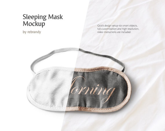 Sleeping Mask Mockup Eye Mask Mockup Sleep Eye Mask