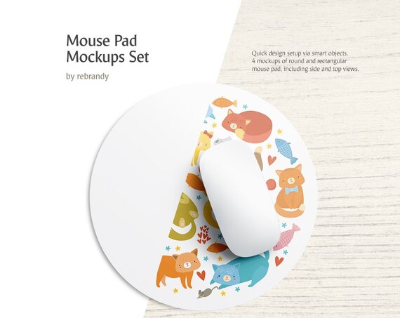 Mouse Pad Mockups Set Mousepad Mock Up Computer Mat