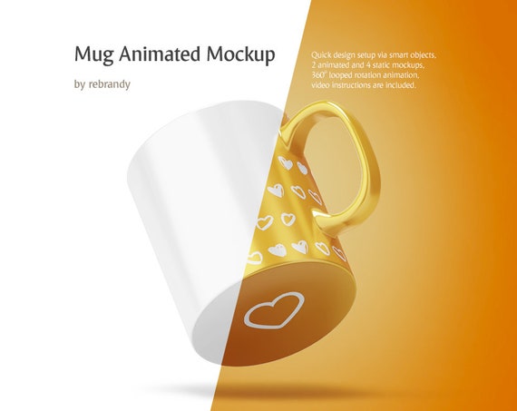 Mug Animated Mockup Ceramic Mug Mockup Mug Template Coffe