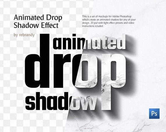 Animated Drop Shadow Effect Dark Effects Mockup Ghost Mock
