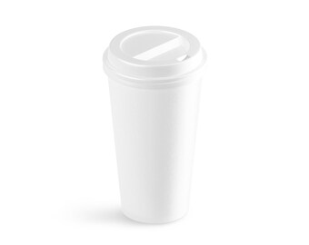 Download Free Large Coffee Cup Animated Mockup Isometric View (Beverage Template, Cofe Container Mock up) PSD Template