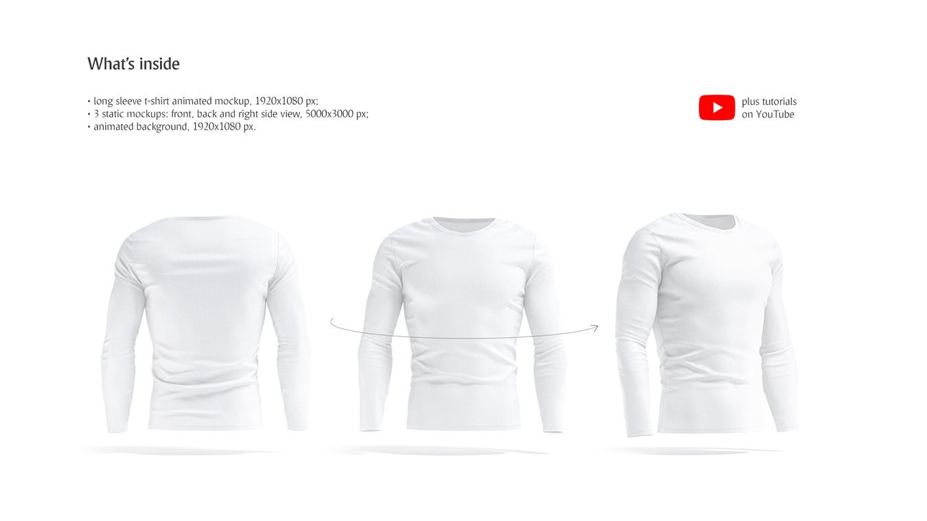 Download Long Sleeve T-shirt Animated Mockup | Etsy