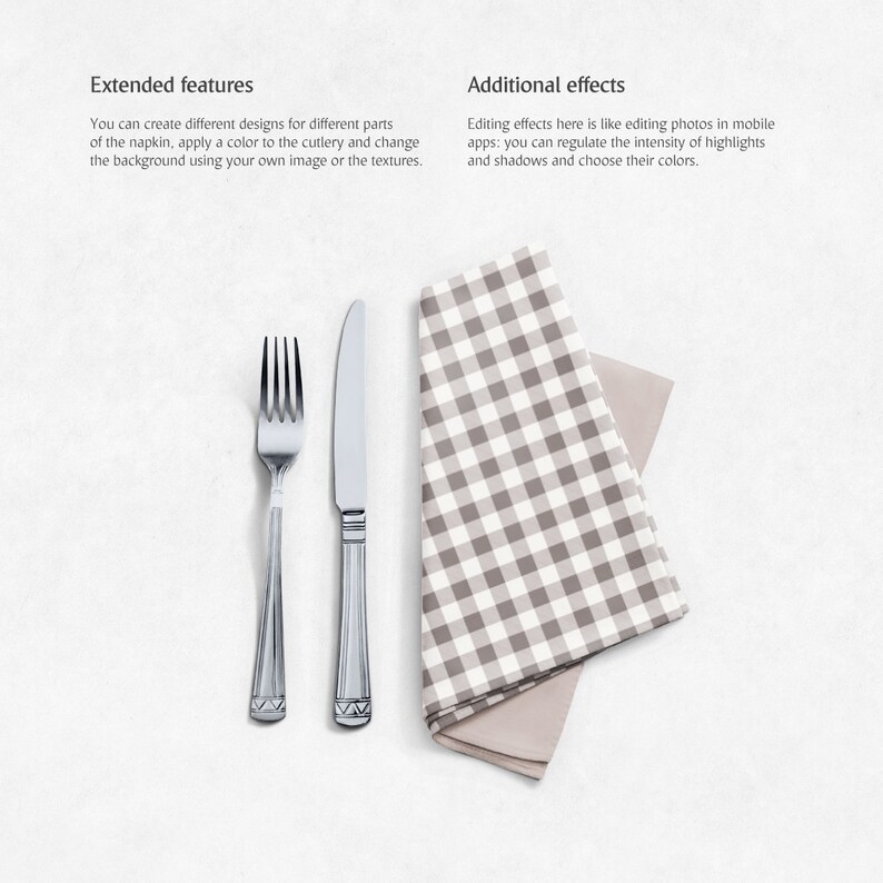 Download Napkin Mockups Set Towel Mock up Tableware Template | Etsy