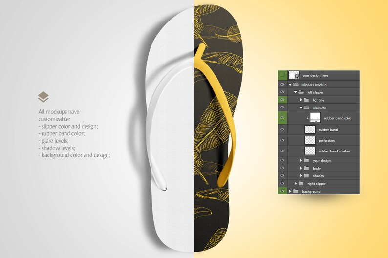 Download Beach Slippers Mockup Flip Flops Mock up Sandals Mock-up ...