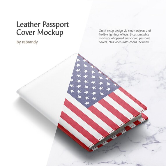 Download Leather Passport Cover Mockup Mock Up To Customize Pasport Etsy