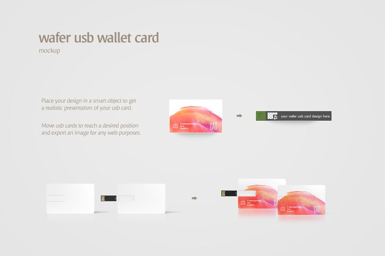 Download Wafer USB Wallet Card Mockup Flash Mock Up Card Mock-up | Etsy