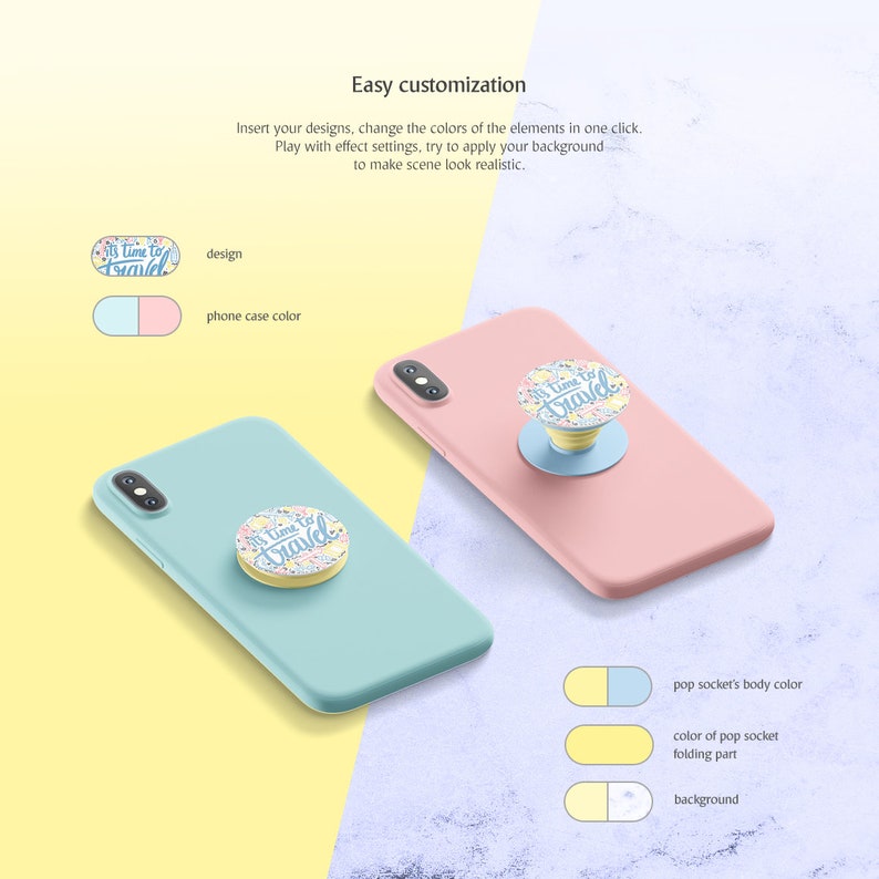 Download Pop Socket Mockup Popsocket Mount Mock-up Accessory | Etsy