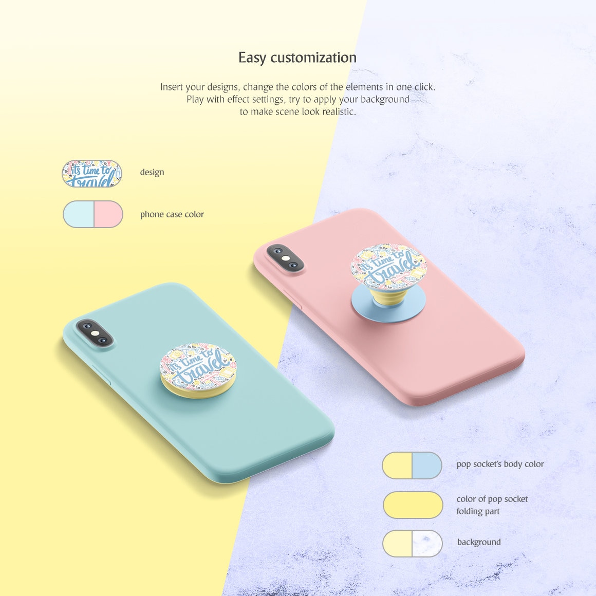 Download Pop Socket Mockup Popsocket Mount Mock-up Accessory | Etsy