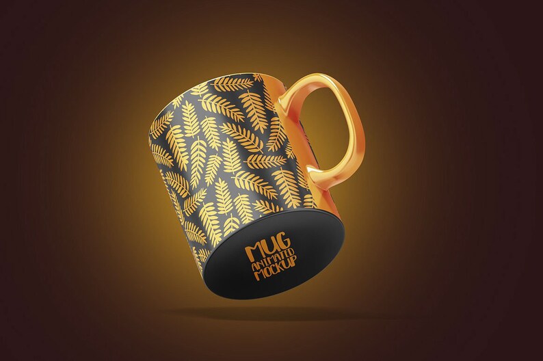 Mockup Animado taza Mockup de taza de cerámica plantilla