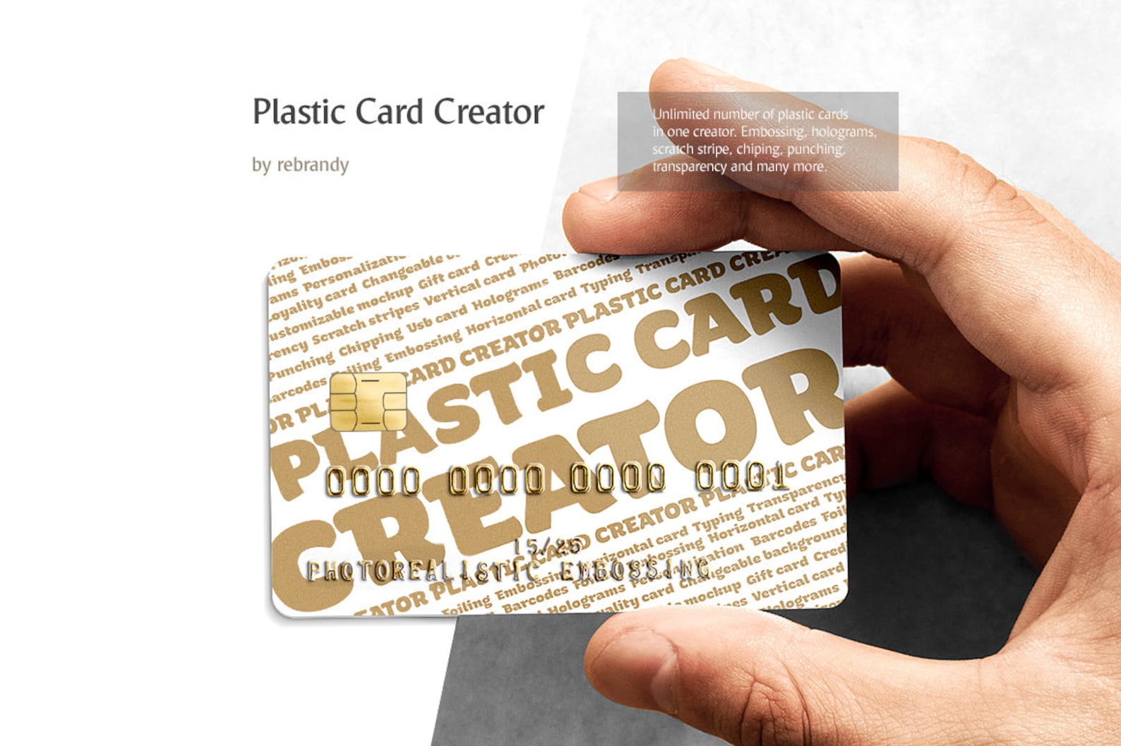 Plastic Card CREATOR credit Card Mockup Gift Card Mock Up Etsy