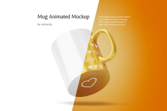 Download Mug Animated Mockup Ceramic Mug Mockup Mug Template Coffe Etsy