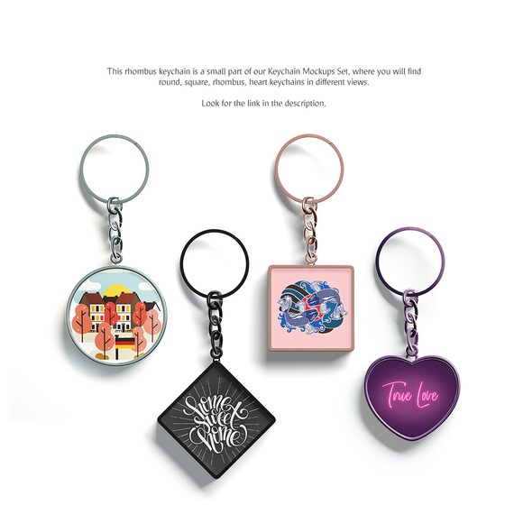 Download Keychain Mockup Gift Mock Up Company Tag Mock Up Charm Etsy