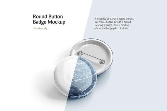Download Round Button Badge Mockup Etsy