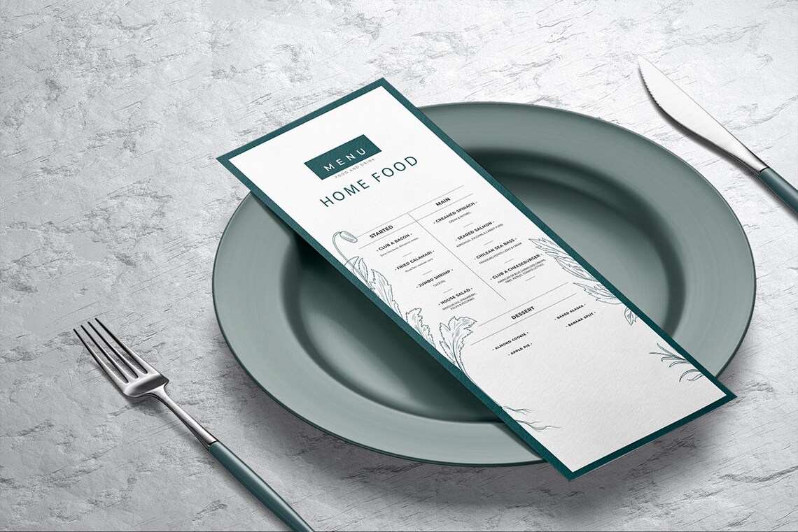 Clipboard Menu Mockups Set Etsy